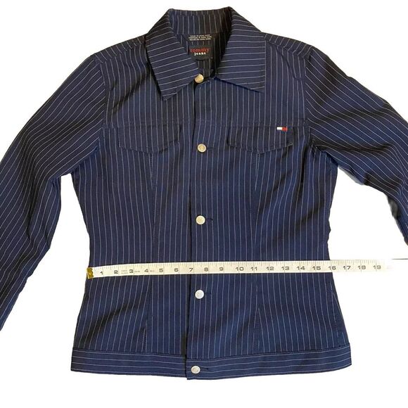 Tommy Jeans Vintage Y2K Size Medium Lightweight Shirt‎ Jacket Navy - Picture 6 of 12